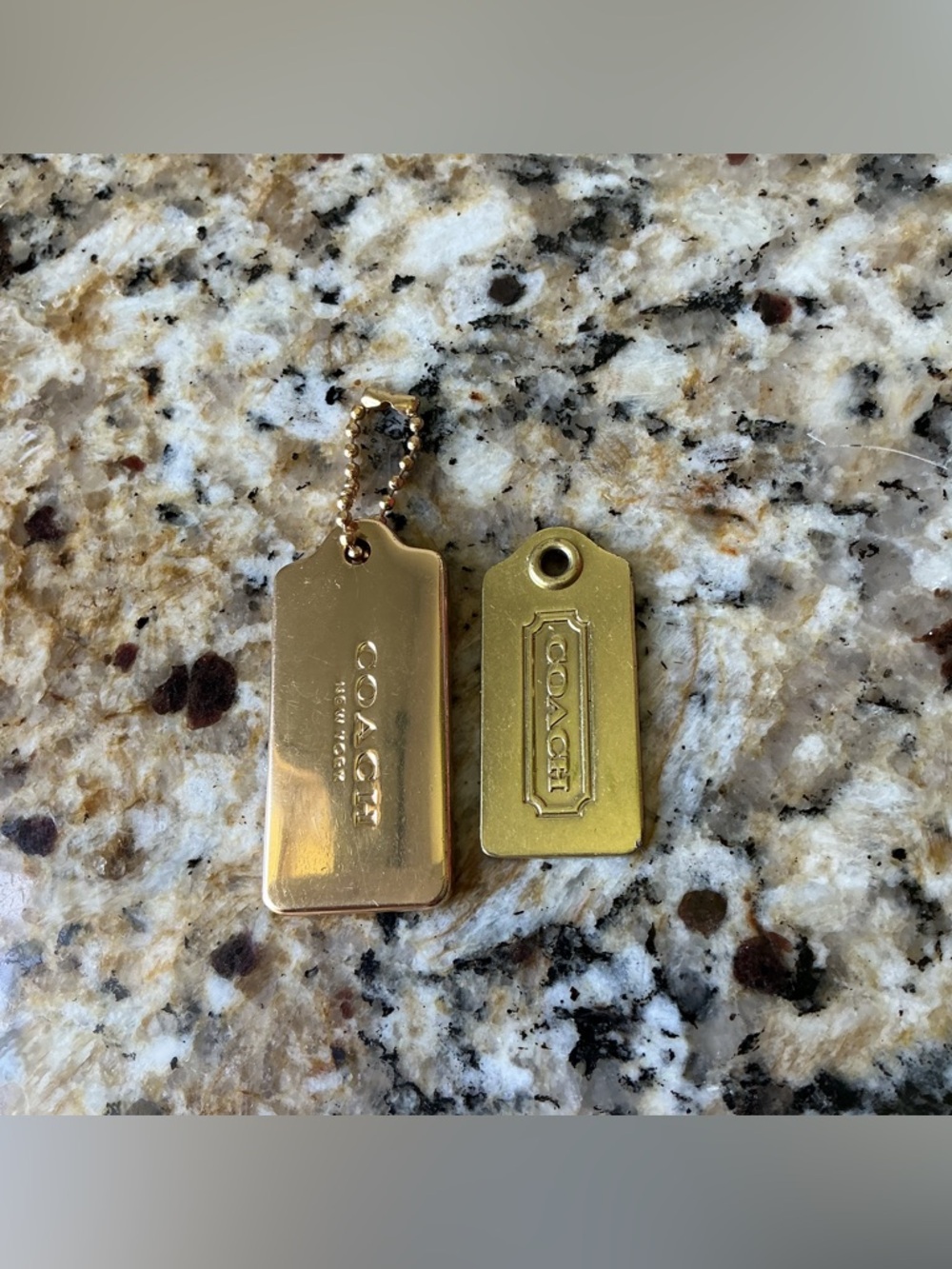Coach Gold Hangtag Set of 2
